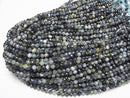 [Video] High Quality! Deep Blue Aquamarine AA+ Faceted Round 5.5mm 1strand beads (aprx.15inch/37cm)