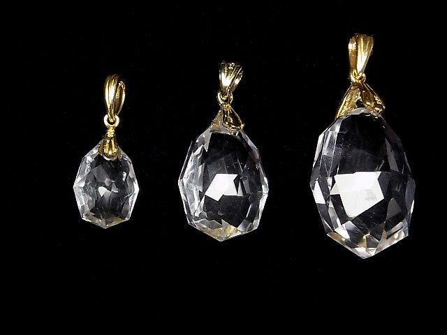 [Video]High Quality Crystal AAA Multiple Facets Faceted Pendant [SS][S][M] NO.2 14KGP