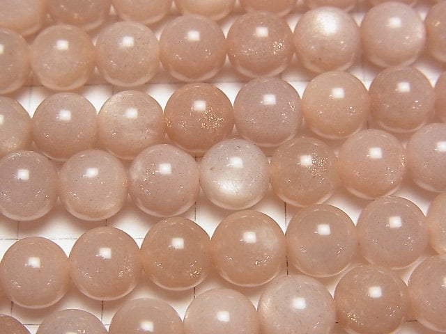 [Video] Peach Moonstone AA+ Round 8mm 1strand beads (aprx.15inch/37cm)