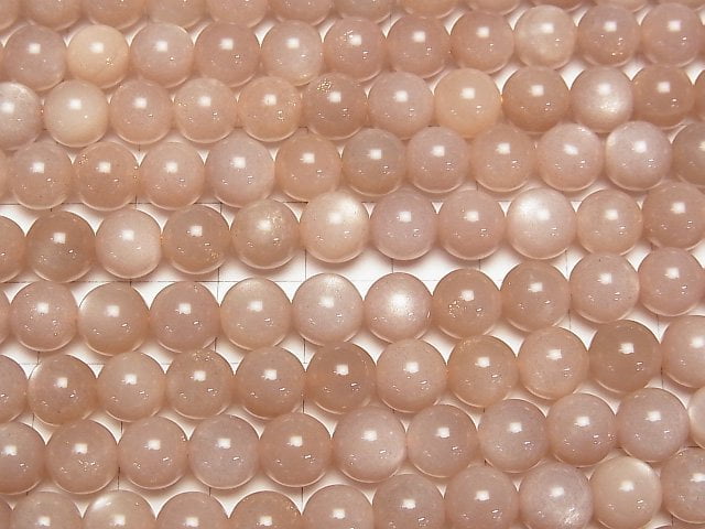 [Video] Peach Moonstone AA+ Round 8mm 1strand beads (aprx.15inch/37cm)