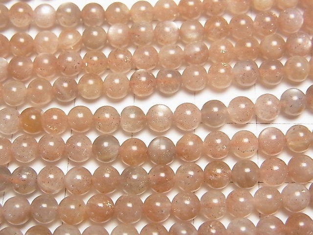 [Video] Orange Moonstone AA Round 4.5mm 1strand beads (aprx.15inch/38cm)