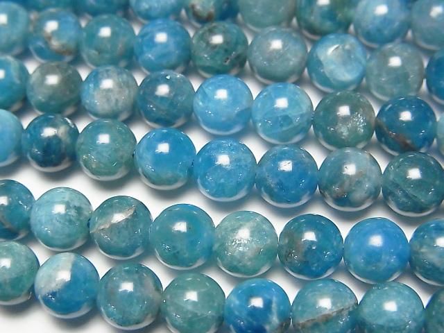 [Video] Blue Apatite AA Round 6mm 1-strand beads (approx. 15 inches/37 cm)
