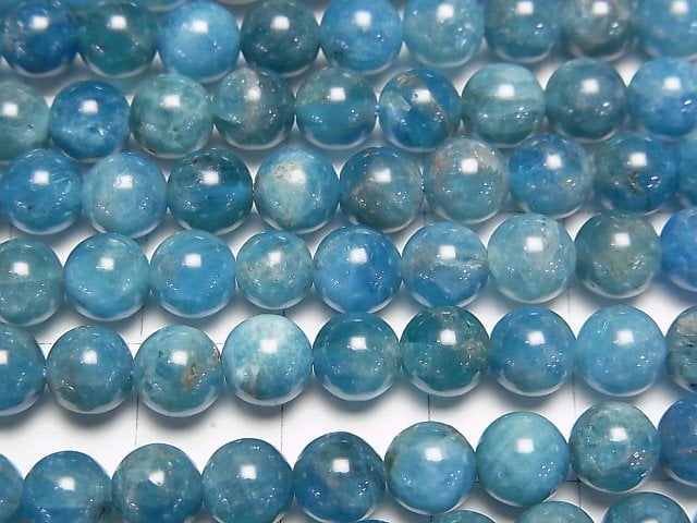 [Video] Blue Apatite AA Round 6mm 1strand beads (aprx.15inch/37cm)