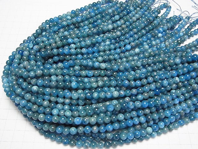 [Video] Blue Apatite AA Round 6mm 1strand beads (aprx.15inch/37cm)