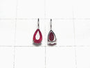 [Video] [Japan] Longido (Tanzania) High Quality Ruby AAA Pear shape Faceted 5x3mm Pendant [K10 White Gold] 1pc