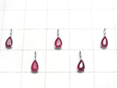 [Video] [Japan] Longido (Tanzania) High Quality Ruby AAA Pear shape Faceted 5x3mm Pendant [K10 White Gold] 1pc