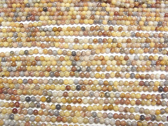 [Video]Crazy Lace Agate Round 3mm 1strand beads (aprx.15inch/38cm)