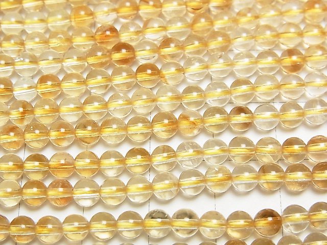 [Video] Phantom Citrine AA+ Round 4mm 1strand beads (aprx.15inch/38cm)