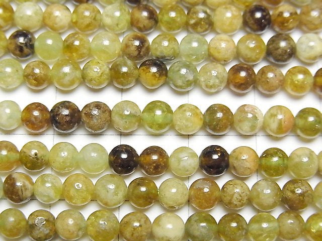 [Video] Grossular Garnet AA Round 4mm 1strand beads (aprx.15inch/38cm)