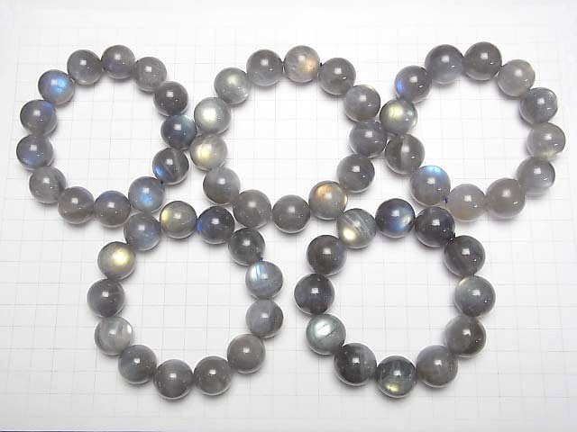 [Video]Labradorite AAA- Round 17-18mm Bracelet