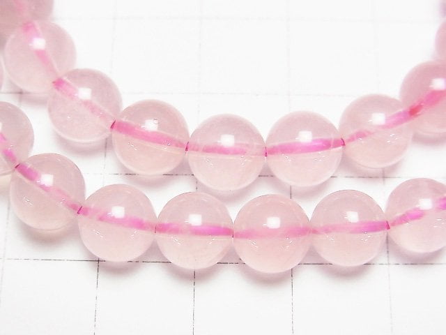 [Video] Madagascar Deep Rose Quartz AAA Round 8mm Bracelet