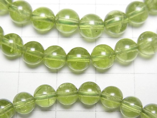 [Video]Peridot AAA- Round 6mm Bracelet