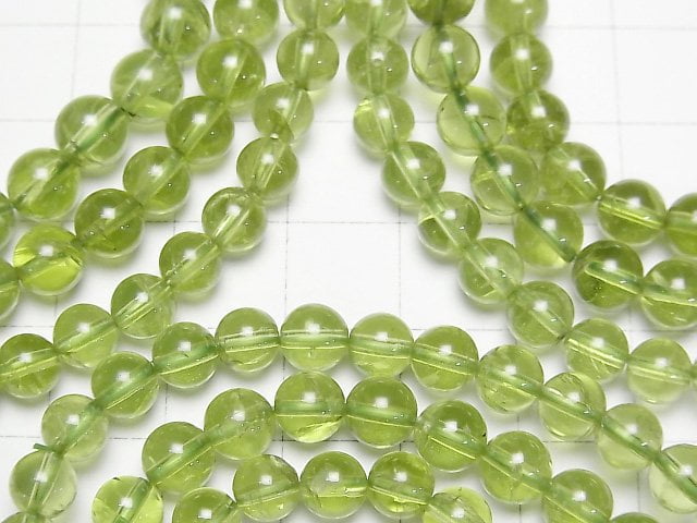 [Video]Peridot AAA- Round 6mm Bracelet