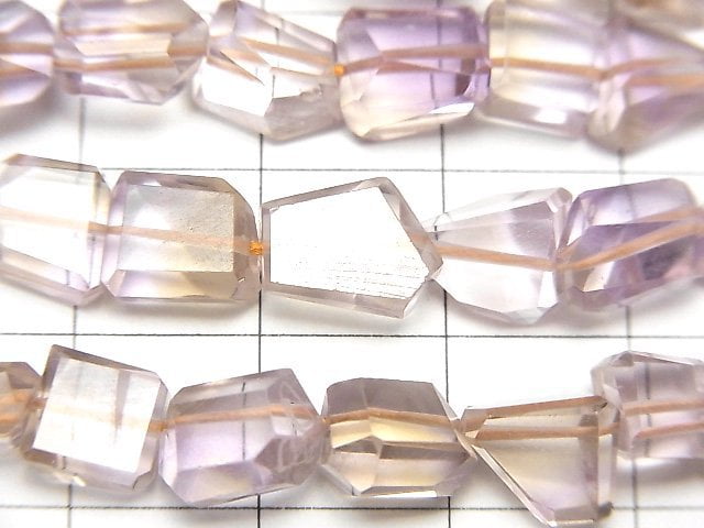 [Video]High Quality Ametrine AA++ Faceted Nugget half or 1strand beads (aprx.15inch/38cm)