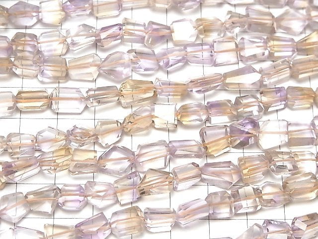 [Video]High Quality Ametrine AA++ Faceted Nugget half or 1strand beads (aprx.15inch/38cm)