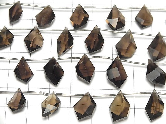 [Video] High Quality Smoky Quartz AAA- Spindle cut [Dark color] 1strand (9pcs)