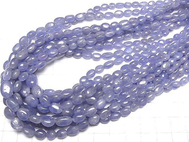[Video]High Quality Tanzanite AA++ Oval 1strand beads (aprx.15inch/38cm)