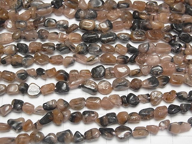 [Video]Chiastolite Small Nugget 1strand beads (aprx.15inch/38cm)