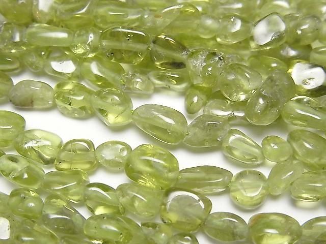 [Video] Peridot AA Rough Nugget 1-strand beads (approx. 15 inches/37 cm)