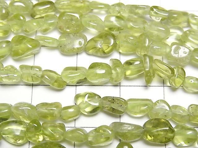 [Video] Peridot AA Rough Nugget 1-strand beads (approx. 15 inches/37 cm)