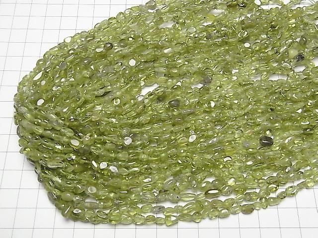 [Video] Peridot AA Rough Nugget 1-strand beads (approx. 15 inches/37 cm)