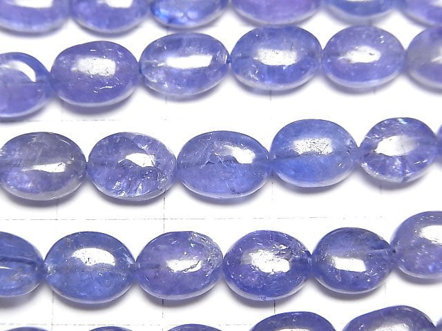 [Video]High Quality Tanzanite AAA Oval 1strand beads (aprx.15inch/36cm)