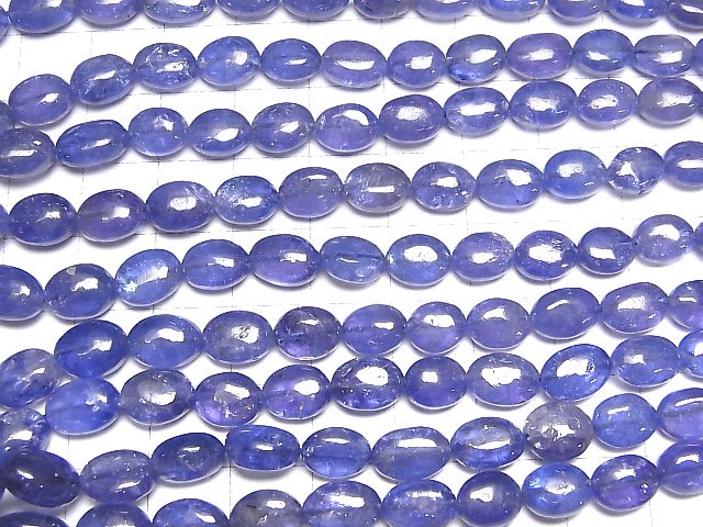 [Video]High Quality Tanzanite AAA Oval 1strand beads (aprx.15inch/36cm)