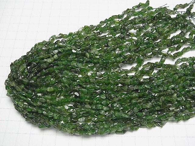 [Video]Chrome Diopside AA Small Size Nugget 1strand beads (aprx.15inch/38cm)