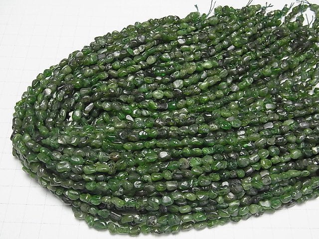 [Video]Chrome Diopside AA Small Size Nugget 1strand beads (aprx.15inch/38cm)