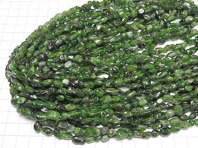 [Video] Chrome Diopside AA Nugget 1-strand beads (approx. 15 inches/36 cm)