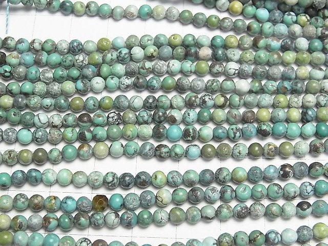 [Video]Turquoise AA+ Round 4mm 1strand beads (aprx.15inch/37cm)