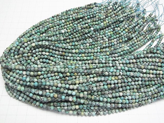 [Video]Turquoise AA+ Round 4mm 1strand beads (aprx.15inch/37cm)