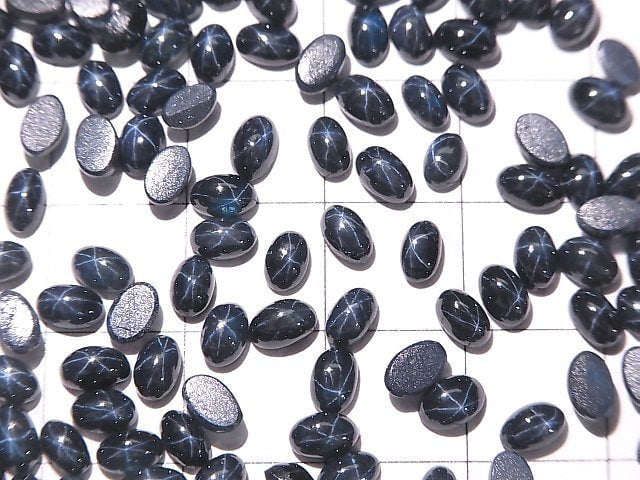 [Video] Africa Star Sapphire AAA- Oval Cabochon 5x3mm 5pcs