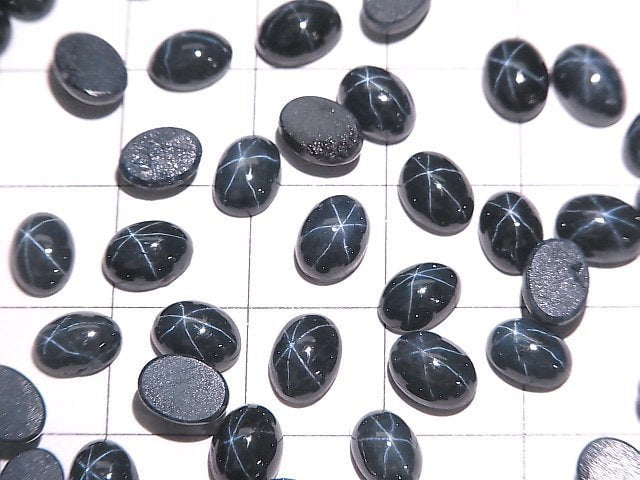 [Video] Africa Star Sapphire AAA- Oval Cabochon 7x5mm 2pcs