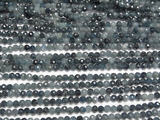 [Video] High Quality! Indigo Light Tourmaline AA Faceted Round 3mm 1strand beads (aprx.15inch/38cm)