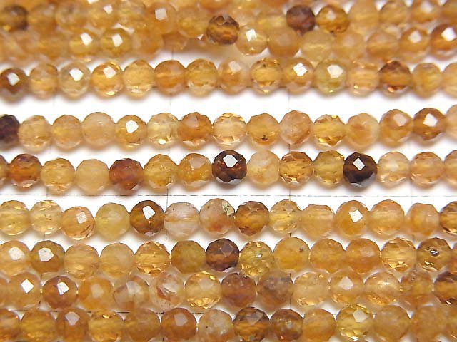 [Video] High Quality! Brown Tourmaline AA++ Faceted Round 3mm 1strand beads (aprx.15inch/37cm)