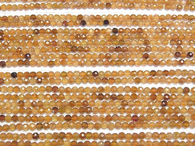 [Video] High Quality! Brown Tourmaline AA++ Faceted Round 3mm 1strand beads (aprx.15inch/37cm)