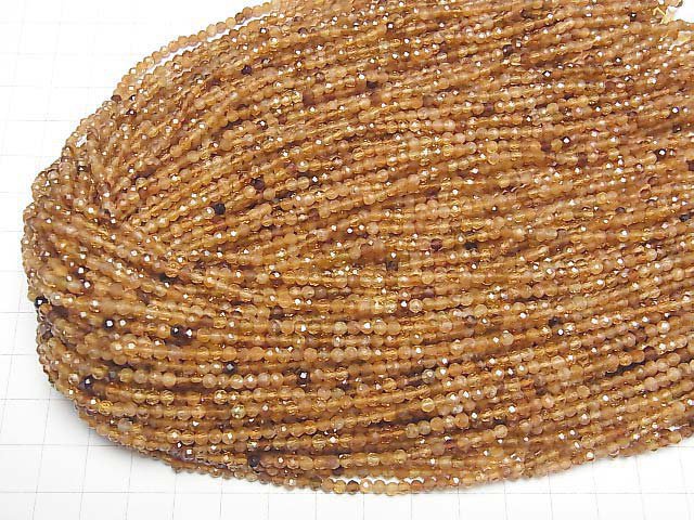 [Video] High Quality! Brown Tourmaline AA++ Faceted Round 3mm 1strand beads (aprx.15inch/37cm)