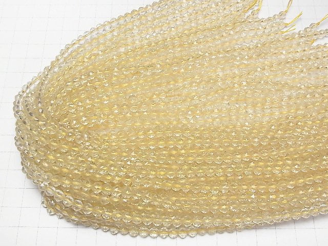 [Video] High Quality! Golden Labradorite AAA Star Faceted Round 5mm half or 1strand beads (aprx.15inch/38cm)