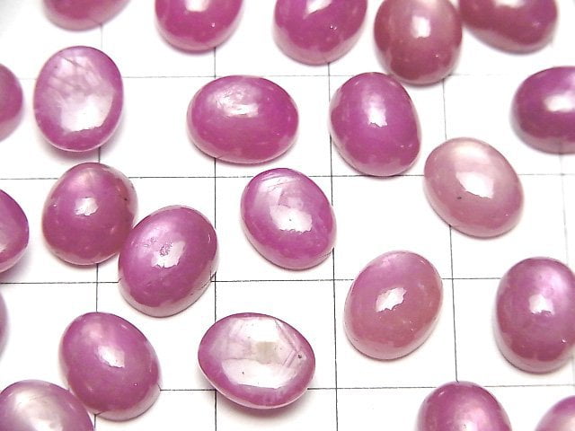 [Video]High Quality Star Ruby AAA Oval Cabochon 10x8mm 1pc