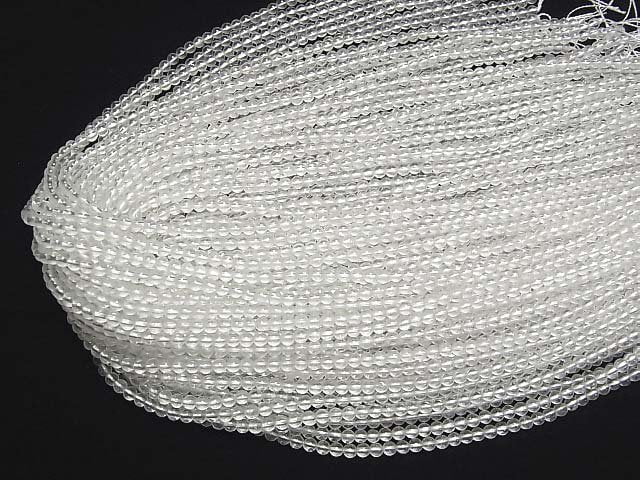 [Video]Crystal Quartz AAA- Round 3mm 1strand beads (aprx.15inch/36cm)