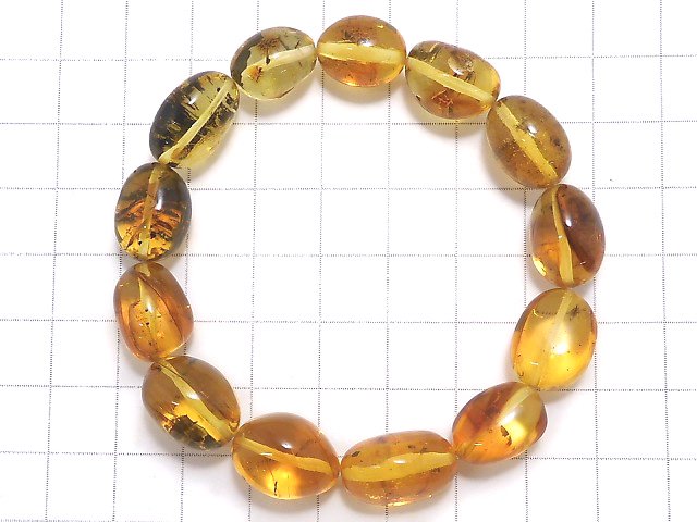 [Video][One of a kind] Insect Amber Nugget Bracelet NO.12