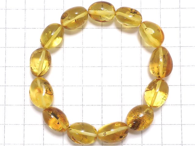 [Video][One of a kind] Insect Amber Nugget Bracelet NO.15