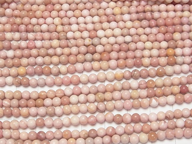 [Video] Australian Pink Opal AAA- Round 4mm 1strand beads (aprx.15inch/37cm)