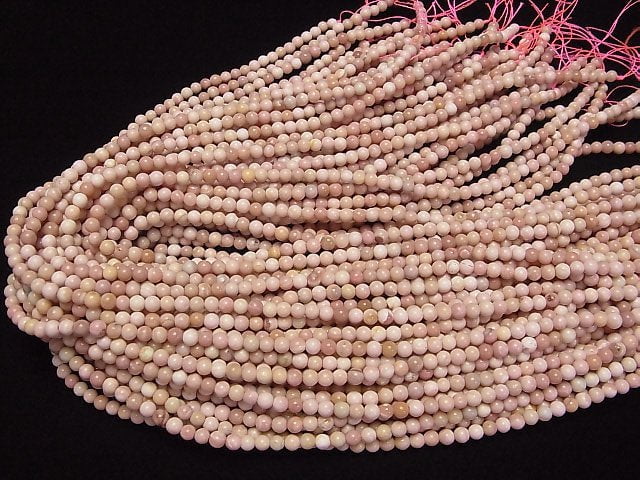 [Video] Australian Pink Opal AAA- Round 4mm 1strand beads (aprx.15inch/37cm)