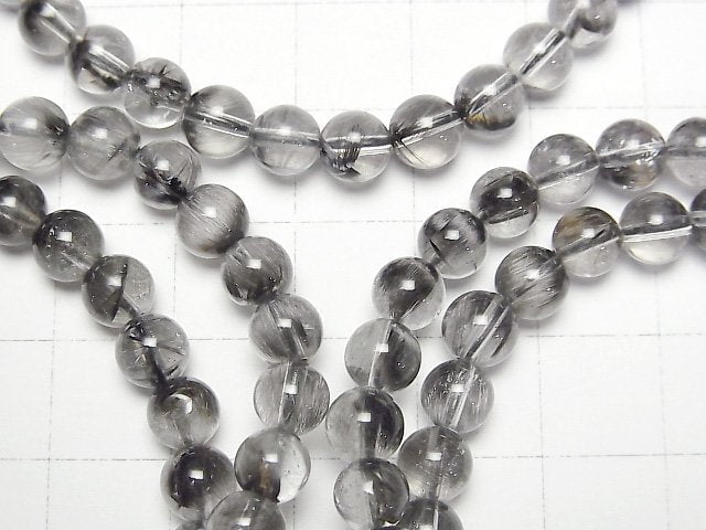 [Video]Platinum Rutilated Quartz AAA- Round 6mm Bracelet