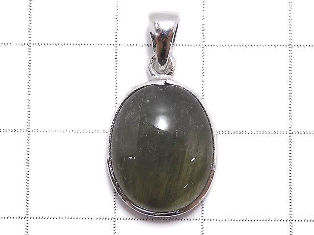 [Video][One of a kind] Actinolite in Quartz AAA Pendant Silver925 NO.4