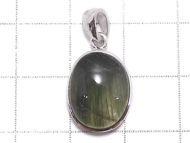 [Video][One of a kind] Actinolite in Quartz AAA Pendant Silver925 NO.5