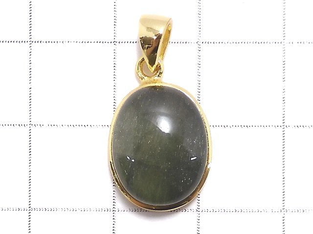 [Video][One of a kind] Actinolite in Quartz AAA Pendant 18KGP NO.20