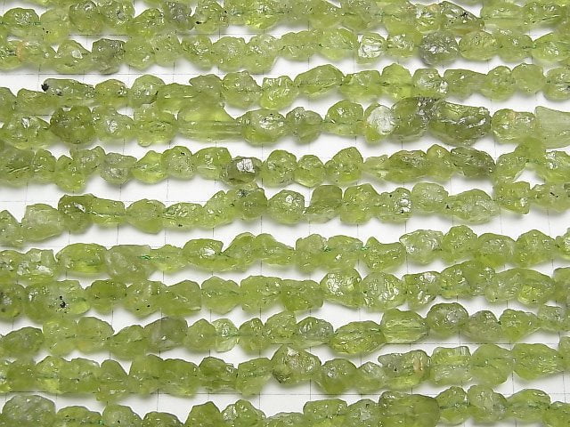 [Video]Peridot AA+ Roughlock Nugget 1strand beads (aprx.15inch/37cm)